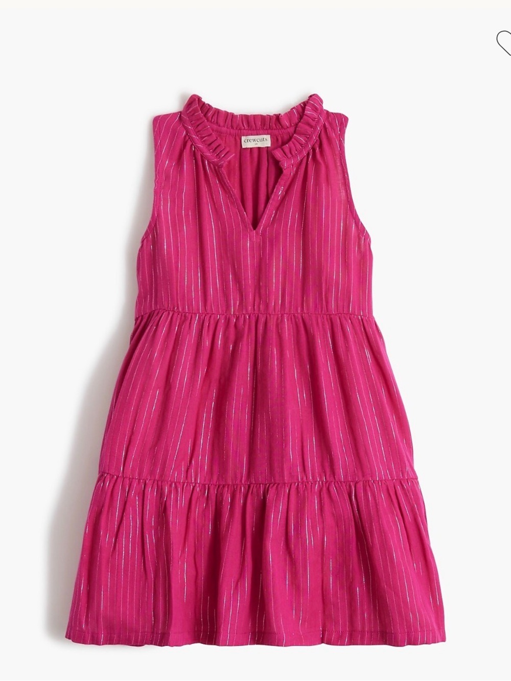J. Crew Crewcuts Girls Tiered Metallic Stripe Beach Dress Large